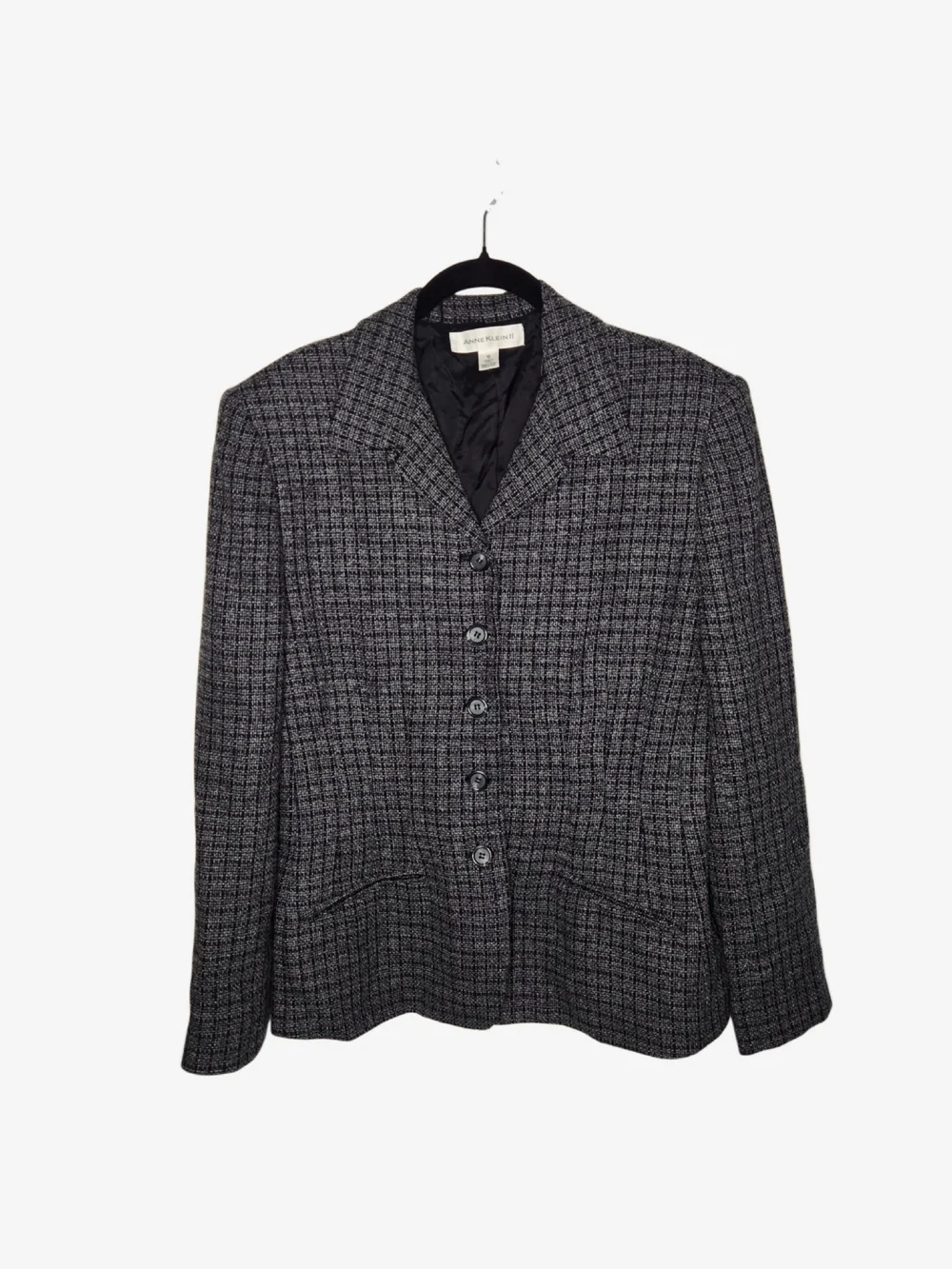 Vintage Gray Tweed Wool Jacket & Skirt Set!